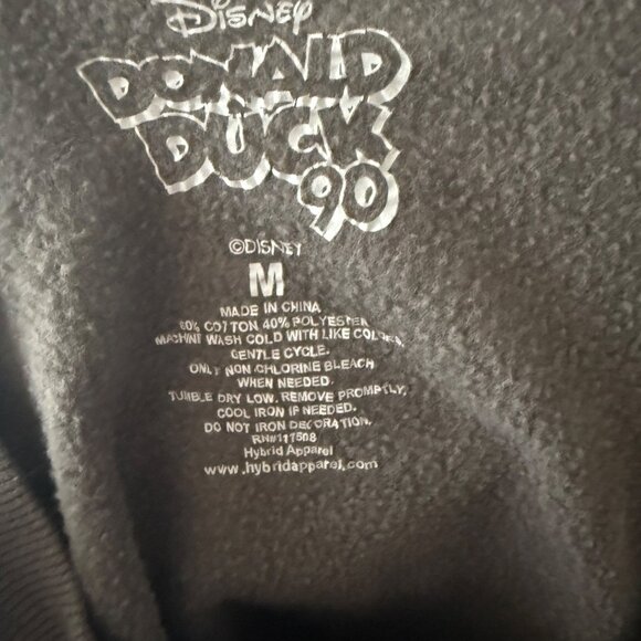 Disney Donald Duck Vintage Graphic Sweatshirt M Gray Long Sleeve Pullover Crewne - Picture 5 of 5